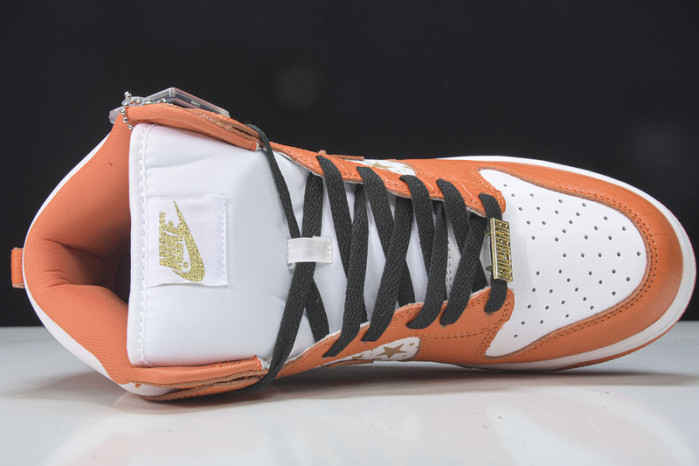 nike dunk high pro sb s*upre*me orange -307385-181