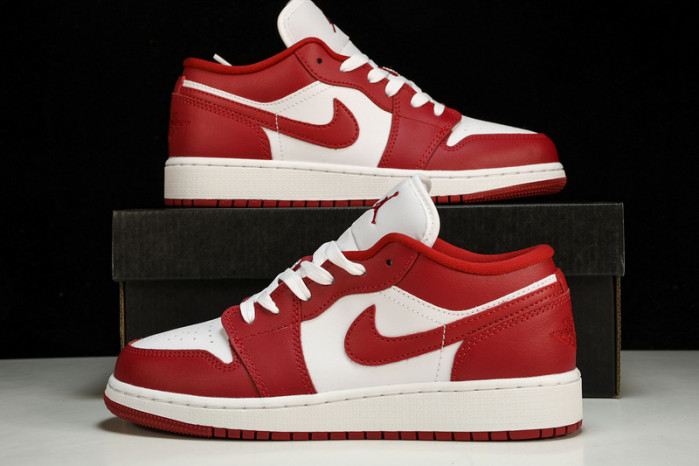 jordan 1 low gym red white - 553560-611