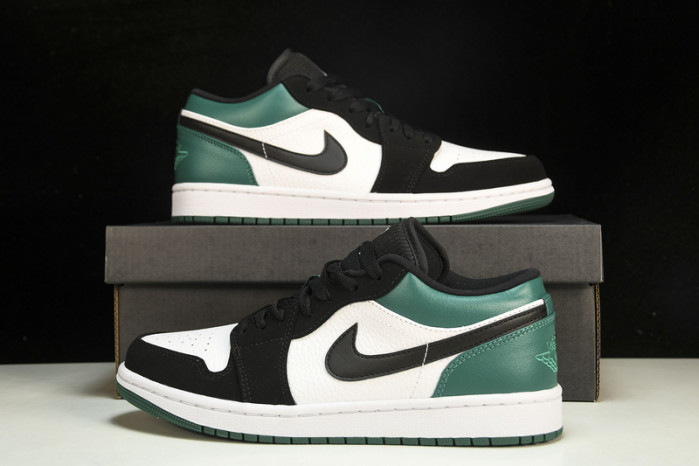 jordan 1 low white black mystic green 553558-113