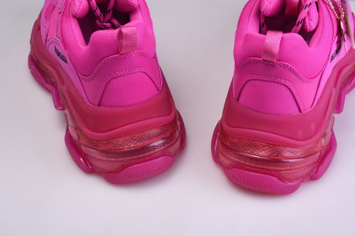 bl triple s trainers clear sole blue adn red 541624 w09o1 2132