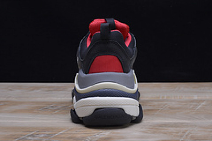 bl triple s sneakers red black
